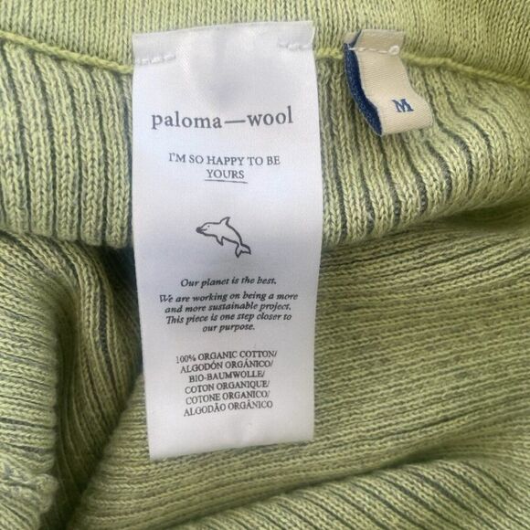 Paloma Wool Drew Ribbed Knit Top and Gaetana Shorts Set Willow Green Size Medium - Picture 11 of 11